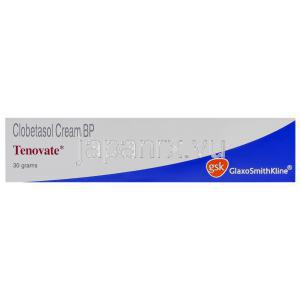テノベート Tenovate, クロベタゾール 0.05% 15gm クリーム (GSK) 箱