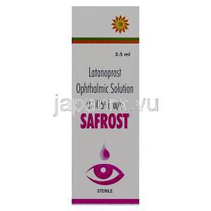 サフロスト　Safrost、ジェネリックキサラタン、ラタノプロスト　0.005％　点眼液　2.5ml 箱