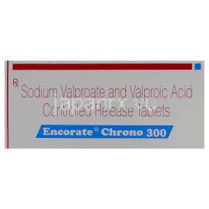 Encorate Chrono 300、ジェネリックエピリムクロノ、バルプロ酸ナトリウム　200mg　バルプロ酸　87mg