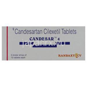 カンデサール Candesar (ブロプレス ジェネリック) カンデサルタン 4mg 錠 (Ranbaxy) 箱