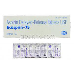 エコスプリン, アスピリン ジェネリック 75mg 錠 (USV)