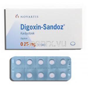 ジゴシン Digoxin, ジゴキシン0.25mg(250mcg) 錠 (Novartis)