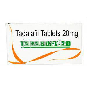 タダソフト, シアリス ジェネリック, タダラフィル 20 mg ソフト錠　箱　表面