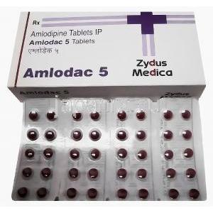 アムロダック Amlodac, ベジル酸アムロジピン 5mg 錠 (Zydus Medica)
