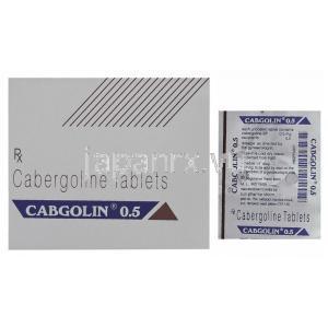 カブゴリン, カベルゴリン Cabgolin 0.5MG 錠 (Sun Pharma)
