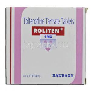 ロリテン, 酒石酸トルテロジン, 1mg, 錠 箱