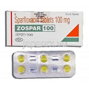 ゾゾスパー, スパルフロキサシン 100mg 錠 (FDC)