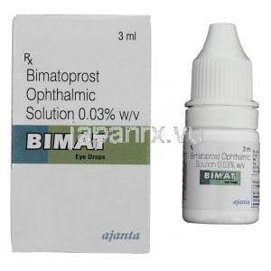 ビマトプロスト （ルミガン・ラティース ジェネリック) ビマト  Bimat 0.3% 3ml 点眼薬 (Ajanta Pharma)