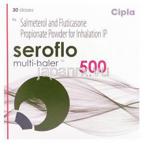 セロフロ, サルメテロール/フルチカゾン マルチ吸入剤 50mcg/ 500mcg 30回分 箱