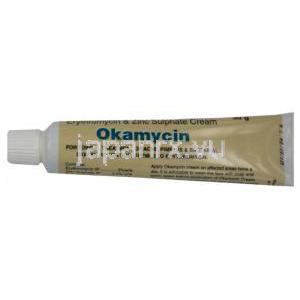エリスロマイシン, Okamycin 0.3% 15gm クリーム (Cipla) チューブ