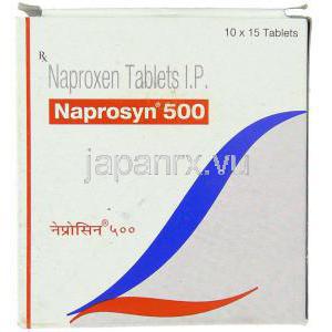 ナプロシン, ナプロキセン 500 mg 錠　箱