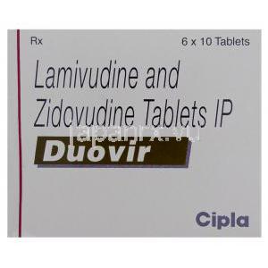 デュオビル Duovir, ラミブジン/ ジドブジン	配合錠 Cipla