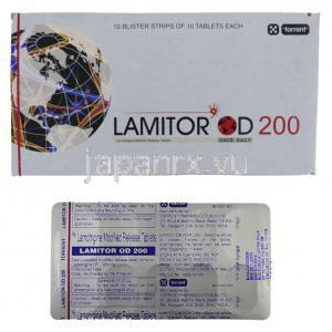 ラミトール OD 200, ラモトリジン 200mg 錠 (Torrent)
