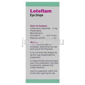 ロテフラム, エタボン酸ロテプレドノール, Loteflam, 0.5%  点眼薬 (Cipla) 製造者情報