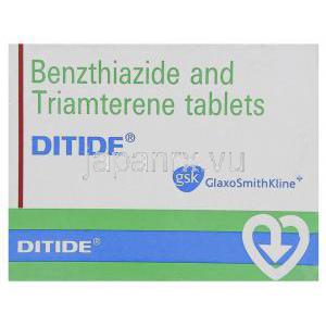 トリアムテレン/ベンズチアジド配合, Ditide, 50  25 mg 錠 (GSK) 箱