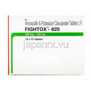 ファイトックス (アモキシシリン/ クラブラン酸) 625mg 箱