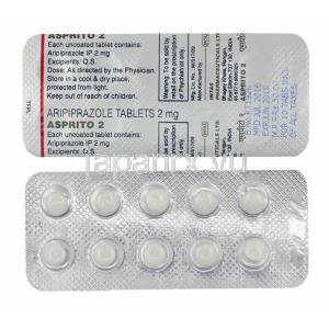 アスプリト (アリピプラゾール) 2mg 錠剤