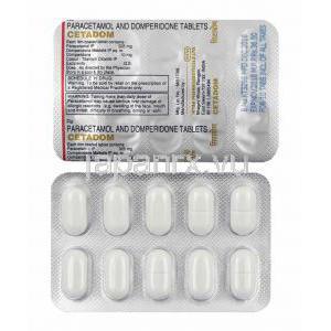 セタドム (ドムペリドン/ アセトアミノフェン) 錠剤