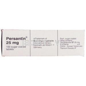 ジピリダモール （ペルサンチン ジェネリック）,   25 mg 錠 (Cadila) 成分
