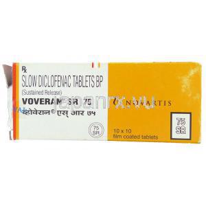 ジェネリック・ボルタレン SR, ジクロフェナク・ナトリウム, Voveran SR   75 mg 錠箱