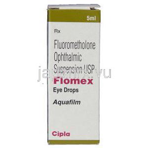 フルオロメトロン, Flomex,  0.1% w/v  5ML 点眼薬 (Cipla) 箱