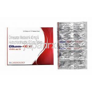 オルケム H (ヒドロクロロチアジド/ オルメサルタン) 40mg 箱、錠剤