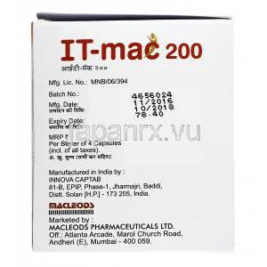 IT-マック, イトラコナゾール 200 mg 製造元