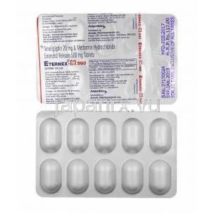 エターネックス M (メトホルミン/ テネリグリプチン) 500mg 錠剤