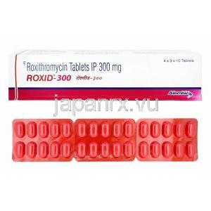 ロキシド (ロキシスロマイシン) 300mg 箱、錠剤