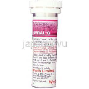 Ovral-G,エチニルエストラジオール・ノルゲストレル合剤 0.5 mg/ 0.05 mg 錠