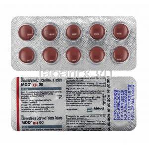 MDD XR (デスベンラファキシン) 50mg 錠剤