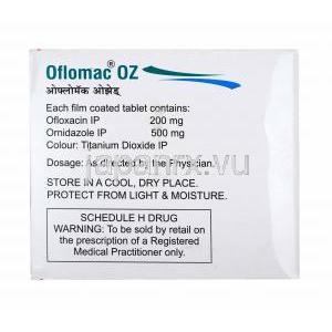オフロマック OZ (オフロキサシン/ オルニダゾール) 成分