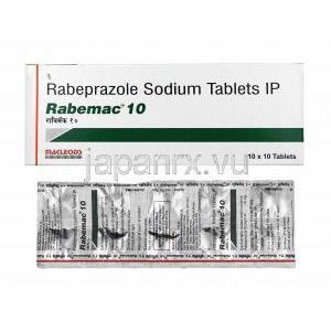 ラベマック (ラベプラゾール) 10mg 箱、錠剤