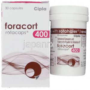 フマル酸ホルモテロール / ブデソニド配合 （シンビコート ジェネリック）, Foracort, 6mcg / 400mcg 吸