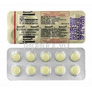 ジンセット D (セチリジン/ フェニレフリン) 錠剤