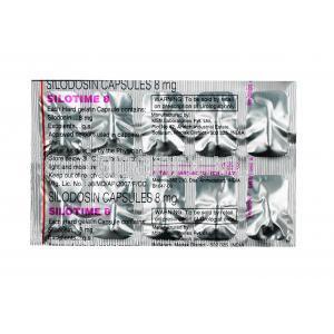 シロタイム, シロドシン,  8 mg, カプセル, シート情報