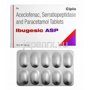 イブジェシック ASP (アセクロフェナク/ アセトアミノフェン/ セラチオペプチダーゼ)