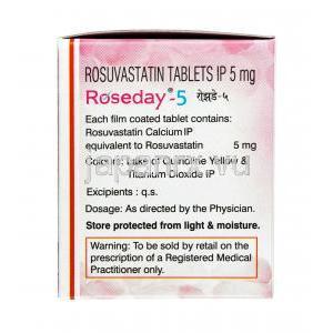 ローズディ, ロスバスタチン 5 mg, 錠剤, 箱情報