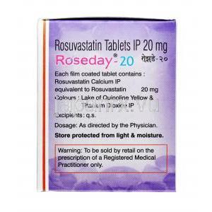 ローズディ, ロスバスタチン 20 mg, 錠剤, 箱情報