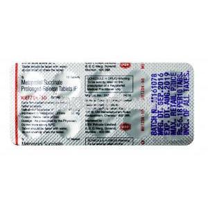 メトゾック, メトプロロール 50 mg, 錠（徐放性錠）, シート情報