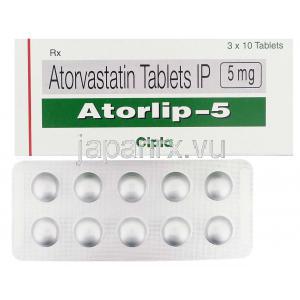 アトルバスタチン (リピトール ジェネリック) , Atorlip　 5 mg