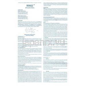 ミノサイクリン塩酸塩（ミノシンジェネリック）, Minoz, 100mg 錠 (Ranbaxy) 情報シート1