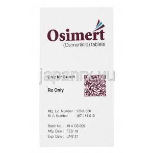 オシメルト, オシメルチニブ 80mg 30錠, エベレスト製薬, 箱側面