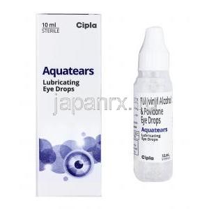 アクアティアーズ 点眼薬 (ポリビニルアルコール/ ポビドン/ 塩化ベンザルコニウム) 箱、ボトル