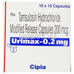 タムスロシン, Urimax , 0.2 mg 箱