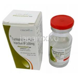 フォクセリン 200, シクロホスファミド 200 mg,　注射バイアル,箱, バイアル