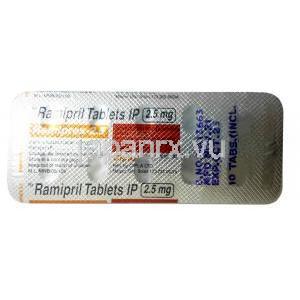 ラミプレス 2.5, ラミプリル 2.5 mg, 製造元：Cipla, シート情報