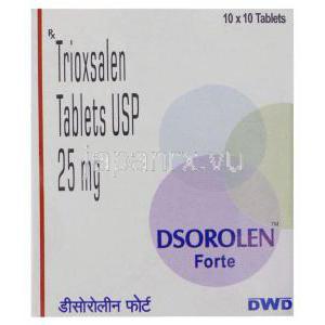 トリオキシサレン, Dsorolen Forte 25mg 錠 (DWD Pharma) 箱