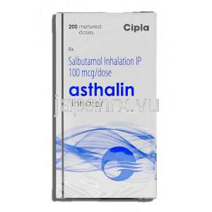 アスタリン Asthalin, サルブタモール 100mcg 200md 圧縮吸入剤 (Cipla)