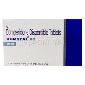 ドムスタル DT,ドンペリドン 10mg, 口腔内崩壊錠, 製造元：Torrent Pharma,箱表面